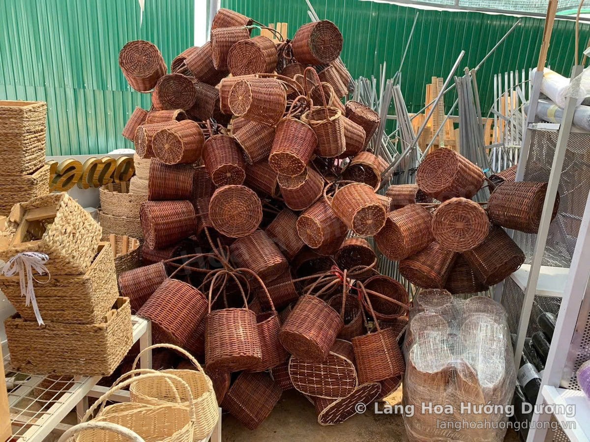 Giỏ Mây Đan Nhiều Mẫu